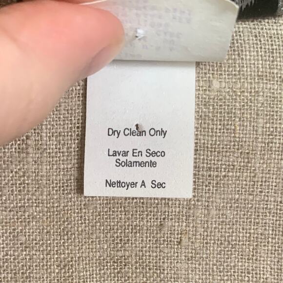 Vintage 100% Linen Vest Metal Buttons, Size L - Picture 7 of 8